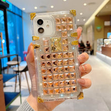 Load image into Gallery viewer, 2021 Luxury Diamond Crystal Square Case For iPhone

