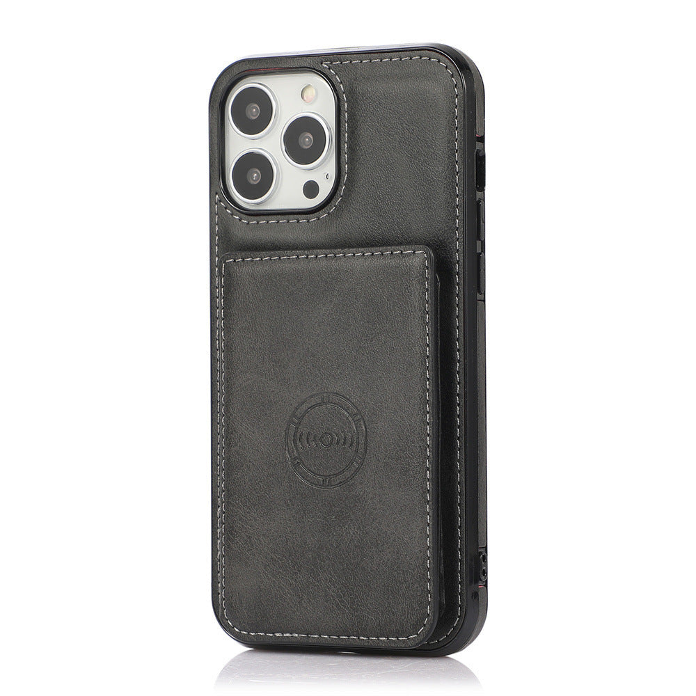 Luxurious Leather Card Holder Anti-fall Protective iPhone Case