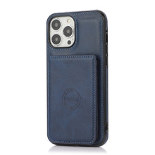 Load image into Gallery viewer, Luxurious Leather Card Holder Anti-fall Protective iPhone Case
