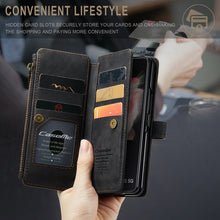 Load image into Gallery viewer, Samsung Galaxy Z Fold4 5G Wallet Case With Lanyard Strap Wristlet Zipper Card Holder Case
